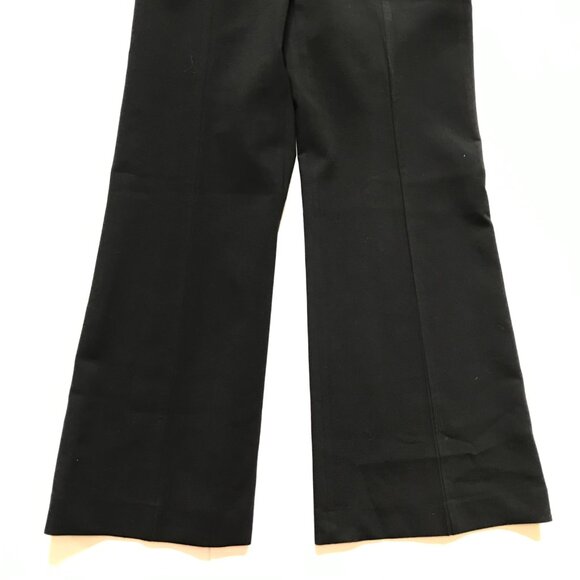 Carolina Herrera Diane High Rise Wide Leg Pants Womens 10 Black Virgin Wool - Picture 9 of 13